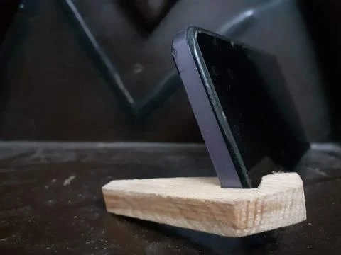 A close up of a mobile stand Foto stock