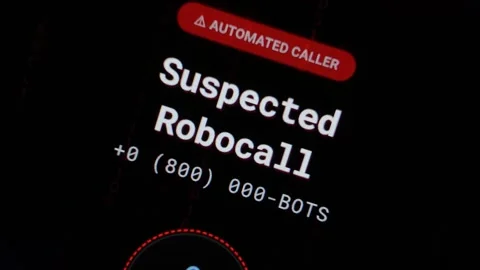 Close-up Mobile Suspected Robocall Video stock 342723664