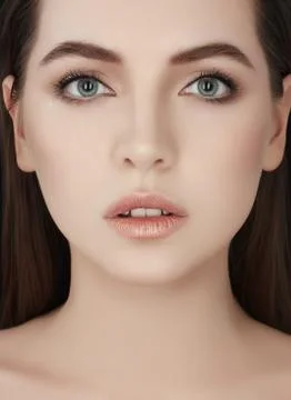 Close-up of model with flawless skin Stock Photos