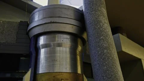 Close up of Model of Nuclear reactor in museum. Stock footage. Concept of Foto stock