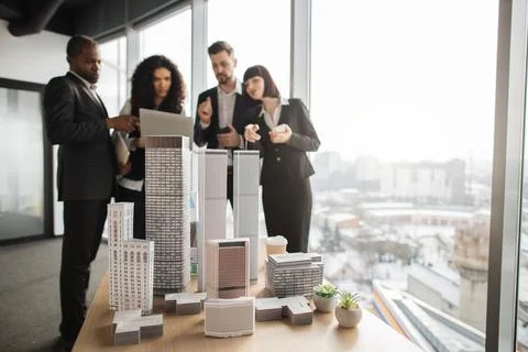 Close up of model of real estate project. Fotos de archivo