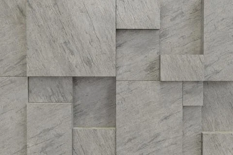 Close-up of a modern architectural wall crafted from textured grey stone bl.. Stock Illustration
