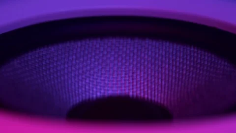 Close Up of Modern Audio Speaker having Bass Stock Footage 123859268