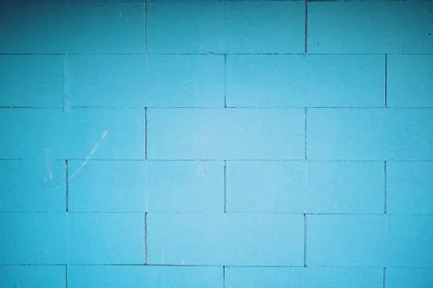 Close up Modern blue brick wall texture background Stock Photos