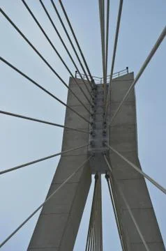 Close-up of the modern bridge design Stock Photos