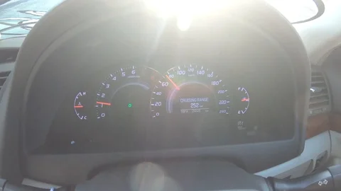 Close Up For Modern Car Dashboard Meter Stock Footage 106871683