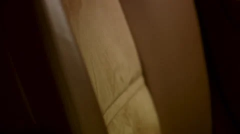 Close up of modern car interior, beige leather seats, Exclusive Limousine Stock Footage 49201585