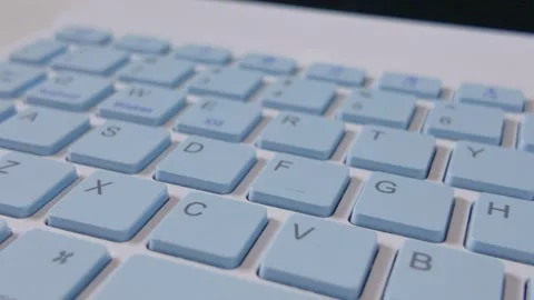 Close up of a modern computer keyboard for technology or business theme Video stock 343401811