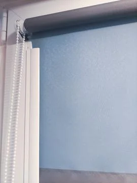 Close-up of Modern Grey Roller Window Blind Mechanism Stock Photos