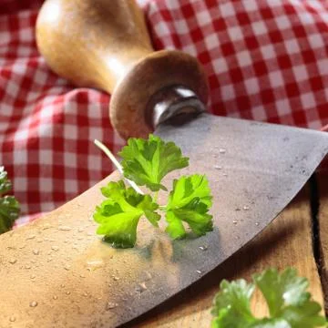 Close up of a modern herb cutter Stock Photos