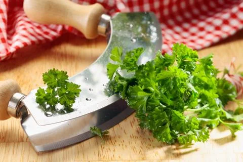 Close up of a modern herb cutter Stock Photos
