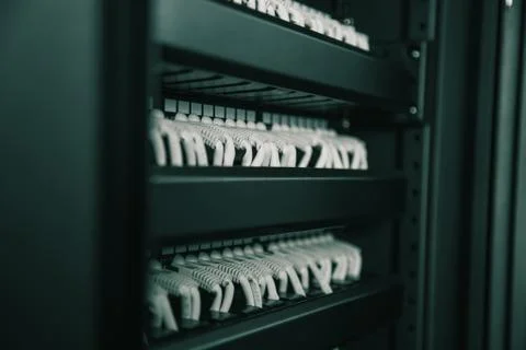 Close up of a modern informational server Stock Photos