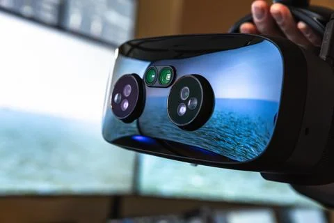Close-up of a modern virtual reality headset Stock Photos