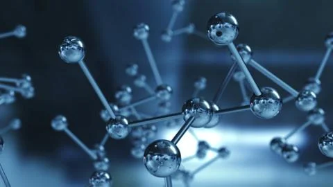 Close up of Molecular structure model 스톡 사진