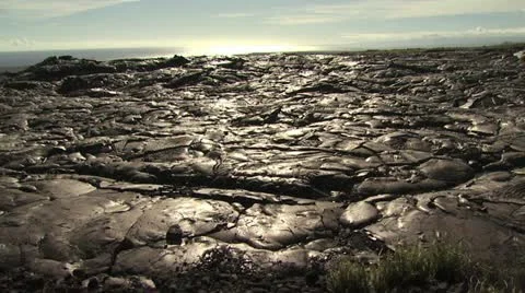 Close Up Of Molten Lava Field Stock-Footage 19284630