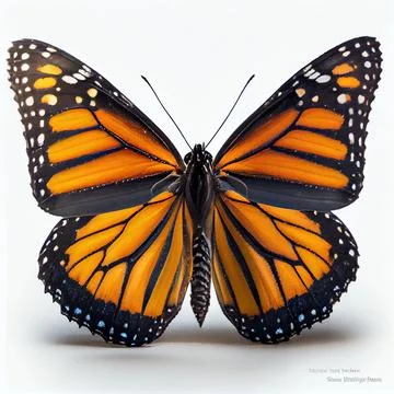 A close up of a monarch butterfly Illustrazione stock