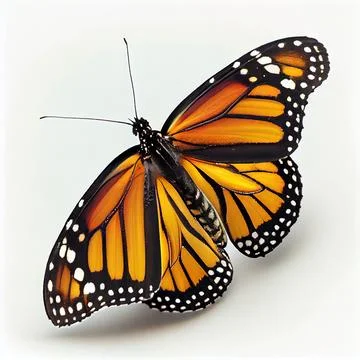 A close up of a monarch butterfly Illustrazione stock