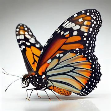 A close up of a monarch butterfly Illustrazione stock