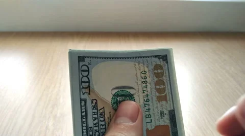 Close up of Money counting Stock Footage 56865796