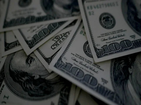 Close up money dollars. 스톡 동영상 76945388