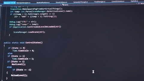 Close up of monitor. The code of the website on the computer monitor. The 库存照片