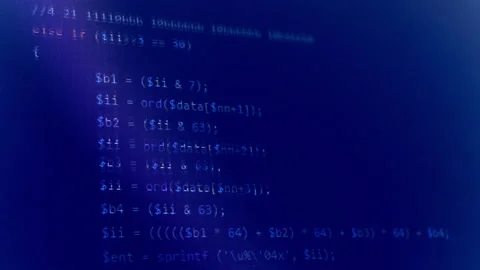 Close up monitor of developing programming and coding technologies. Stock Footage 135136168