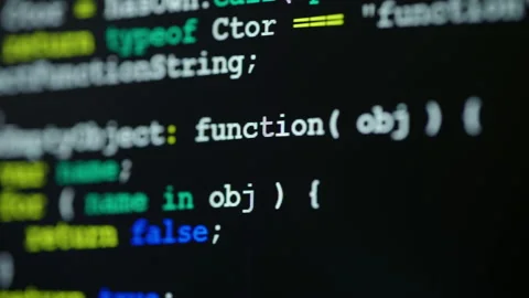 Close up of monitor screen with developing programming and coding technologies Stock Footage 163891212