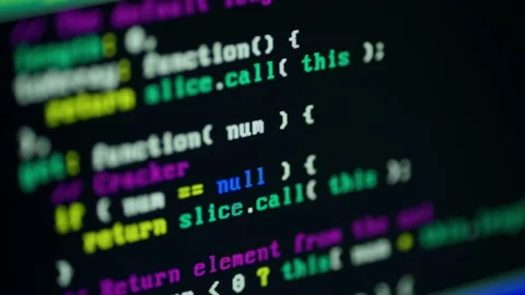 Close up of monitor screen with developing programming and coding technologies Stock Footage 164522105