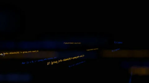Close up of monitor screen with developing programming and coding technologies Stock Footage 164545011