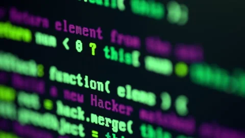 Close up of monitor screen with developing programming and coding technologies Stock Footage 168857951