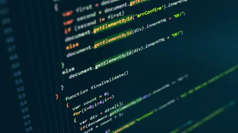 Close up of monitor screen with developing programming and coding technologies Video stock 169951977