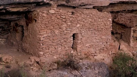 Close up of Montezuma Ancient Ruins Stock Footage 78838894