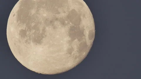 Close up of the moon against a clear sky Stock Footage 53236975