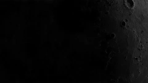 Close-up of the moon. flight of the camera from the darkness to the illuminat Stock-Footage 159515810