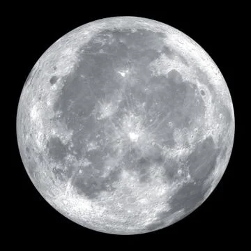 Close up of moon isolated on black background Stock Photos