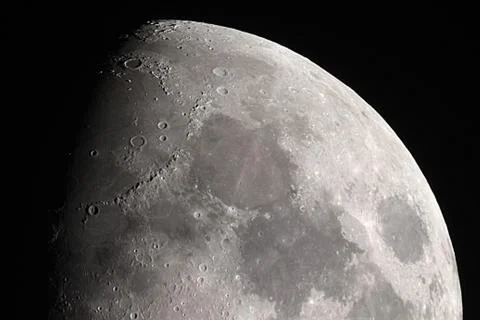 Close up moon at night Stock Photos