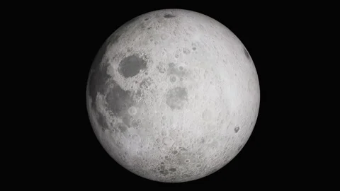 Close-up of the Moon rotating in space. Vídeo Stock 294505695