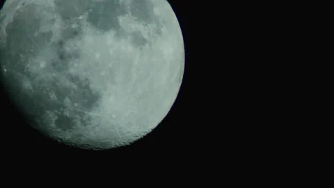 Close-up of the moon's surface with craters and mare. Astronomy and space 스톡 동영상 270986978