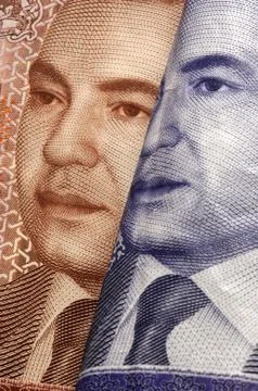 Close up on Moroccan banknotes Stock Photos