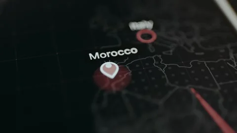 Close up of Morocco identified as the target of cyber threats Stock Footage 330237299