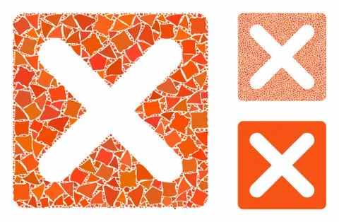 Close Mosaic Icon of Rough Elements Illustrazione stock