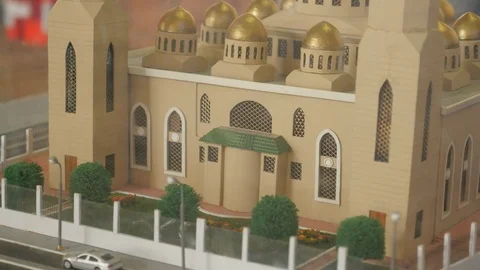 A Close-Up of the Mosque Layout Stock Footage 86873012