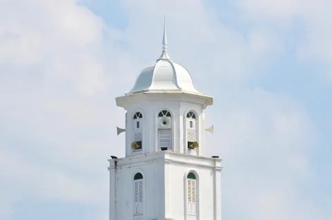 Close up of mosque tower with copy space area Stock Photos