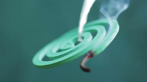 Close Up of Mosquito Coil Stock Footage 76267470