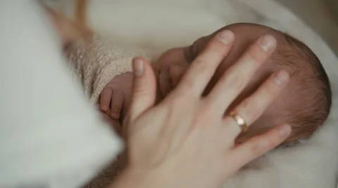Close Up Mother holding Newborn baby Video stock 59161947