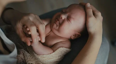 Close Up Mother holding Newborn baby Stock Footage 59162208