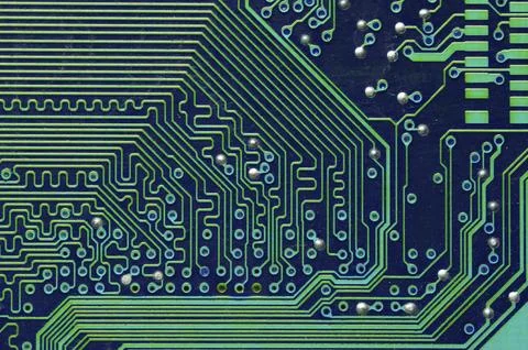 Close-up of the motherboard is important for the heart computer and electronic Stock Photos