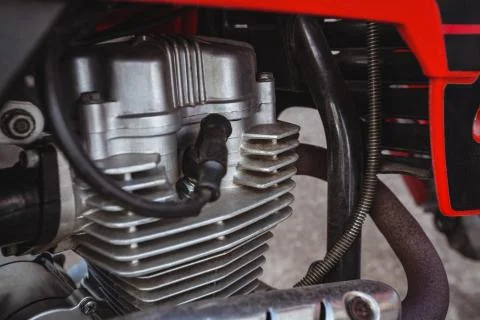 Close-up of motorbike engine Fotos de archivo