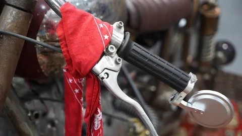 Close up of motorcycle design details Video stock 108555572