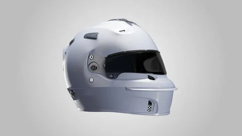 Close-up Motorcycle Helmet Stock Footage 218597994